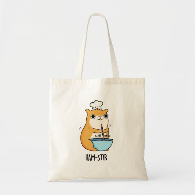 Bolso De Tela Hamstir Funny Chef Hamster Pun (Frente)