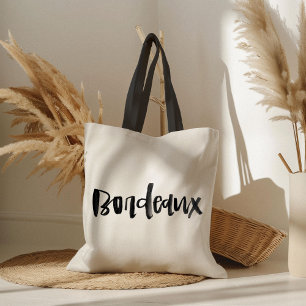 Bolso De Tela Hand Lettered Bordeaux