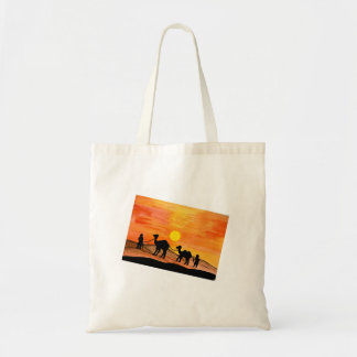 Bolso De Tela Hand-painted Desert Sunset Camel Tote Bag