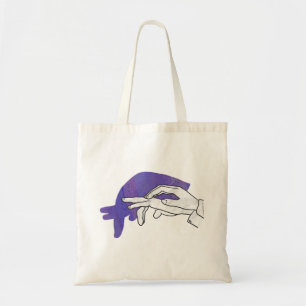 Bolso De Tela Hand Silhouette Anteater Purple