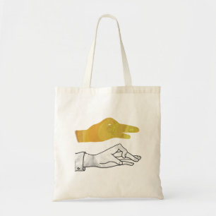Bolso De Tela Hand Silhouette Duck Amarillo