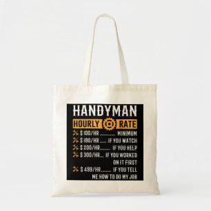 Bolso De Tela Handyman Hourrate Graciosos Regalos Handyman