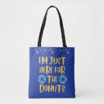 Bolso De Tela Hannukah Donut Tote Bag<br><div class="desc">Una bolsa de declaraciones divertida y audaz de Hannukah.</div>