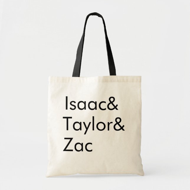 Bolso De Tela Hanson - tote de Isaac&Taylor&Zac (Frente)