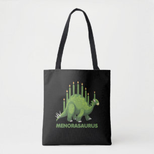 Bolso De Tela Hanukkah Dinosaur Menorah Jew