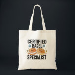 Bolso De Tela Hanukkah judío, especialista en Bagel certificado<br><div class="desc">hanukkah,  passover,  yiddish,  chanukah,  jewish,  menorah,  judía,  regalo,  cumpleaños,  bagel</div>