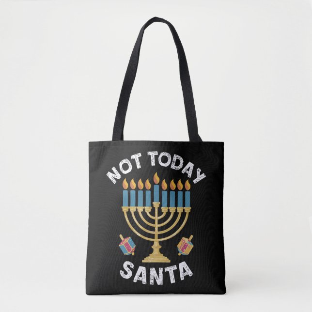 Bolso De Tela Hanukkah No es hoy Santa Jewish Chanukah (Anverso)