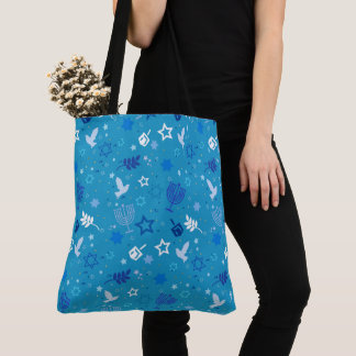 Bolso De Tela Hanukkah Stars Tote Bag