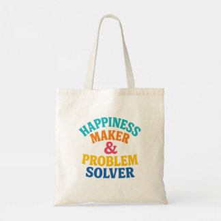 Bolso De Tela Happiness Maker & Problem Solver - Color retro 60s
