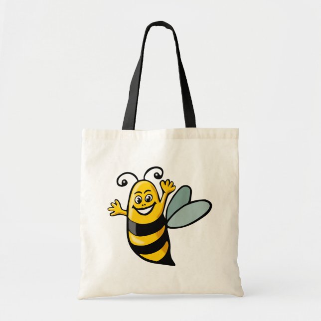 Bolso De Tela Happy Bee (Frente)