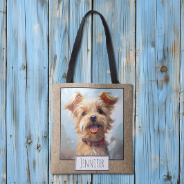 Bolso De Tela Happy Bright Yorkie Yorkshire Terrier Dog Name