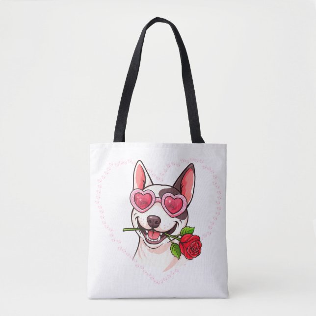 Bolso De Tela Happy bull terrier (Anverso)