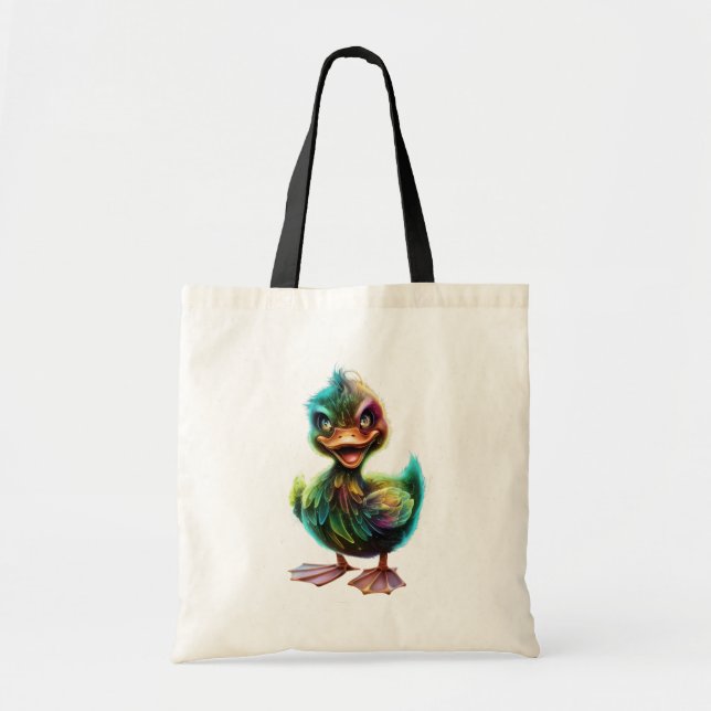 Bolso De Tela Happy duck. (Frente)
