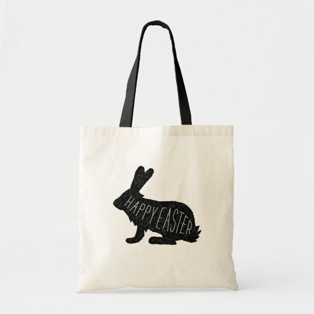 Bolso De Tela Happy Easter Trendy Modern Rabbit Tote Bag (Frente)