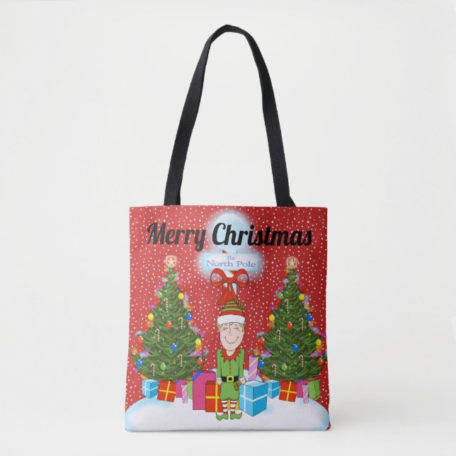 Bolso De Tela Happy Elf Navidades Tote Bag (Anverso)