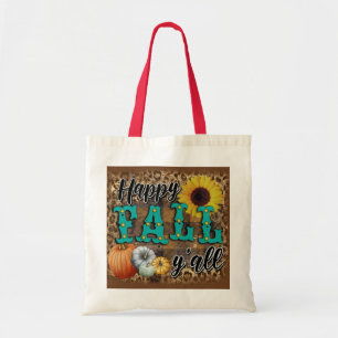Bolso De Tela Happy Fall Pumpkin Flower Elegant