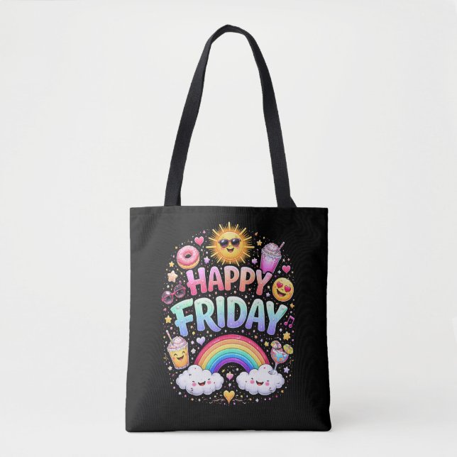 Bolso De Tela Happy Friday (Anverso)