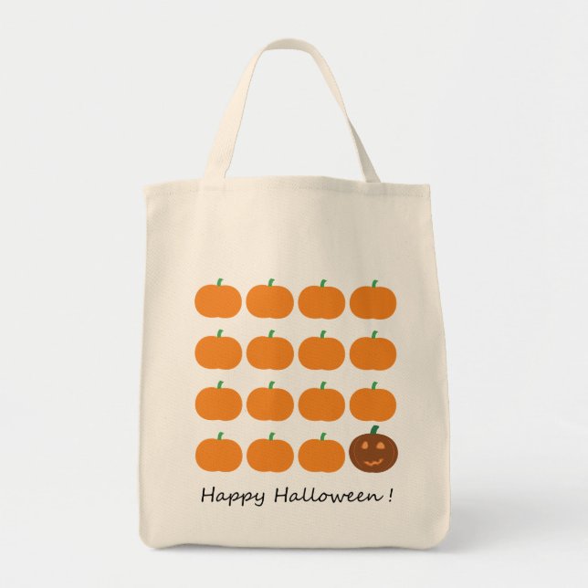 Bolso De Tela Happy Halloween Cumpkin Patch (Frente)