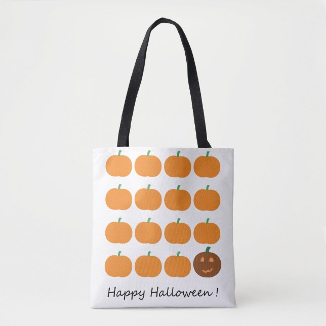 Bolso De Tela Happy Halloween Cumpkin Patch (Anverso)