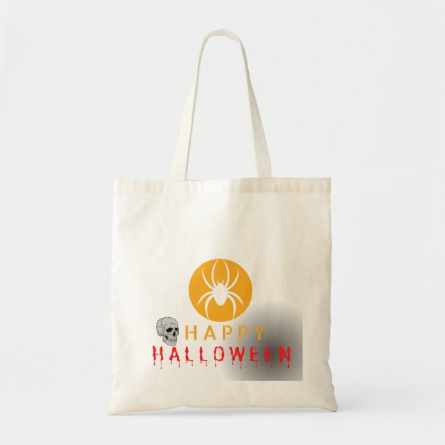 Bolso De Tela Happy Halloween Cute Ghost Boo Pattern (Frente)