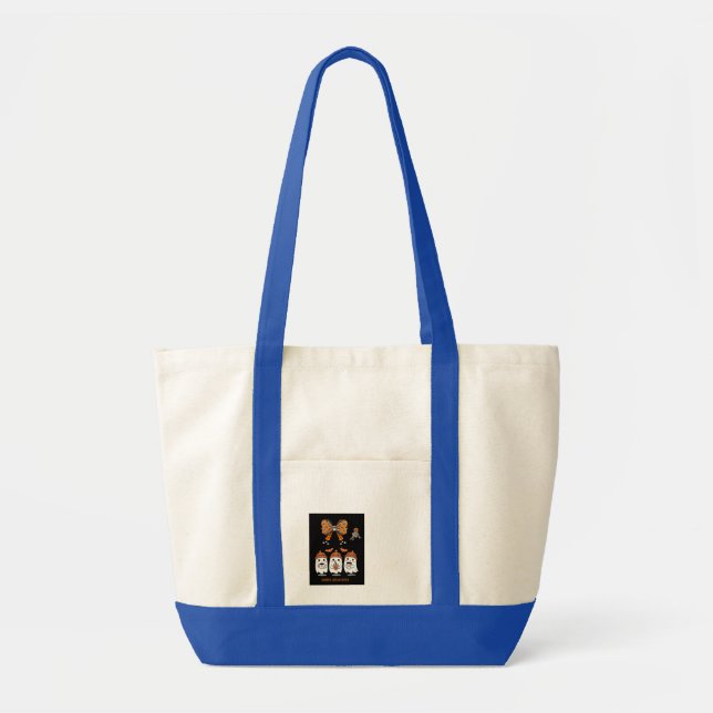 Bolso De Tela Happy Halloween – fantômes café mignons (Frente)