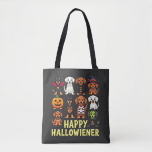 Bolso De Tela Happy Hallowiener Spooky Halloween Dog Weiner