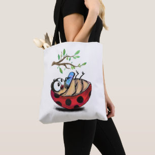 Bolso De Tela Happy Ladybug Funny Tote Bag