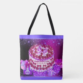 Bolso De Tela Happy Mother's Day Cake Tote Bag