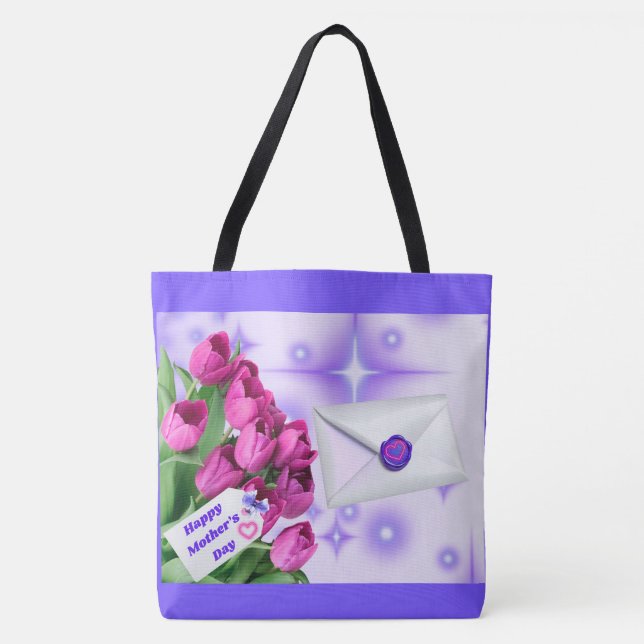 Bolso De Tela Happy Mother's Day Tulip Tote Bag (Anverso)