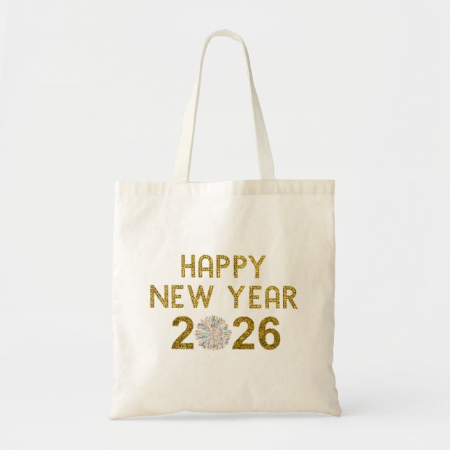 Bolso De Tela Happy New Year 2026 (Frente)