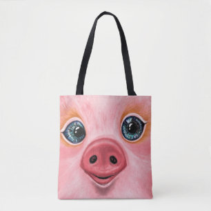 Bolso De Tela Happy Pig Funny Tote Bag