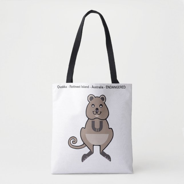 Bolso De Tela Happy QUOKKA - Australia - Naturaleza - (Anverso)
