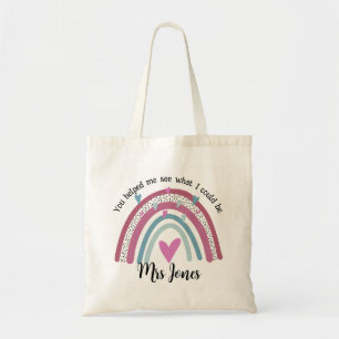 Bolso De Tela Happy teacher Day! You helped me add name Tote Bag