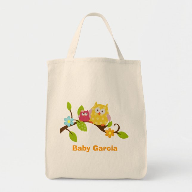 Bolso De Tela HAPPY TREE OWLS Personalizado Tote Bag (Frente)