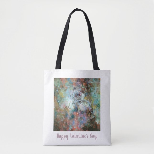 Bolso De Tela Happy Valentine's Day.  (Anverso)