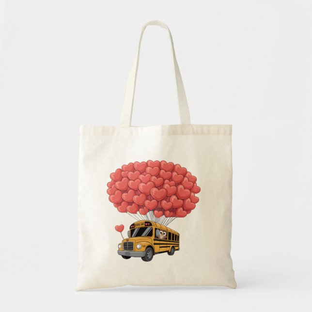 Bolso De Tela Happy Valentine's Day Bus with Owl (Frente)