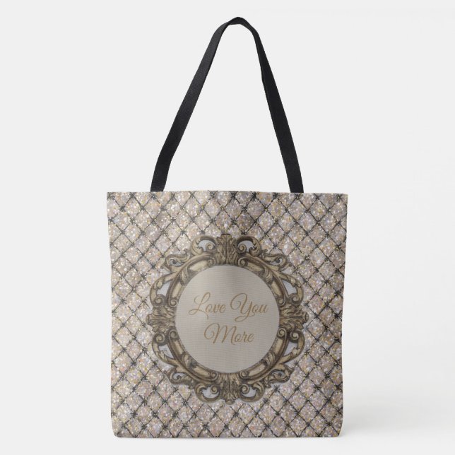 Bolso De Tela Happy Valentine's Day, Love You More, (Anverso)