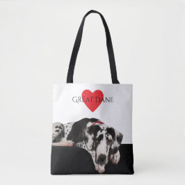 Bolso De Tela Harlequin great dane
