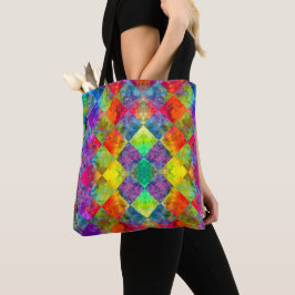 Bolso De Tela [Harlequin Tie-Dye] Fractal de diamante revisado