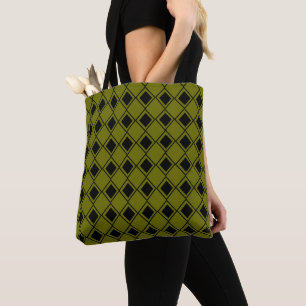 Bolso De Tela Harlequin Verde