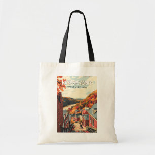 Bolso De Tela Harpers Ferry West Virginia Viajes Arte Vintage