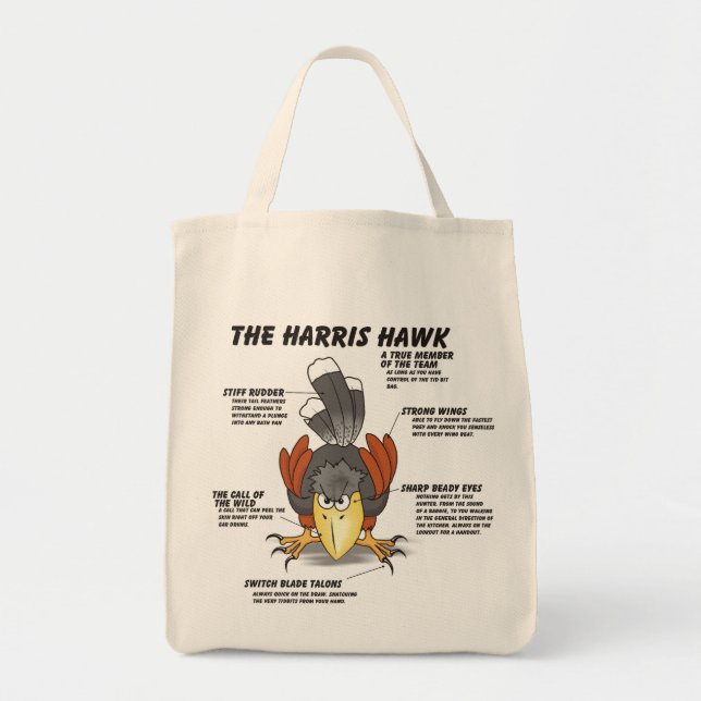 Bolso De Tela Harris Hawk Personalizado (Frente)
