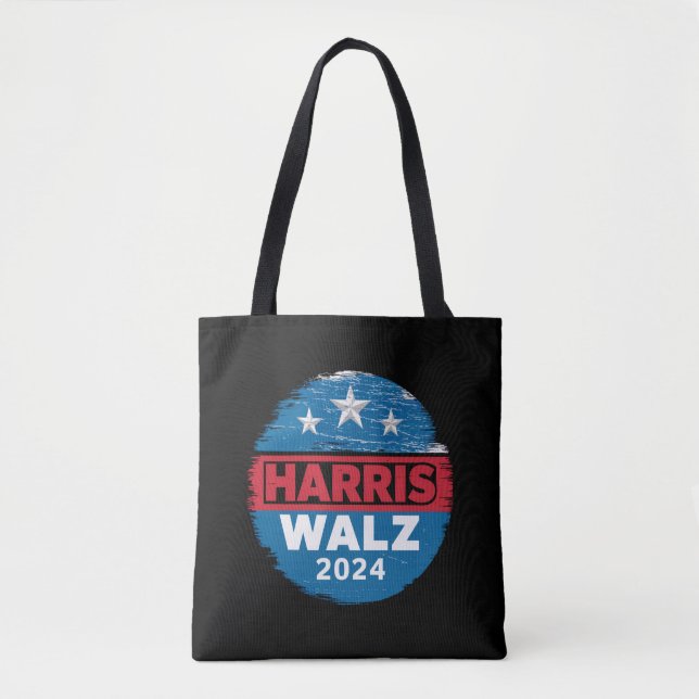 Bolso De Tela Harris Walz 2024 Elecciones Kamala Harris Tim Walt (Anverso)