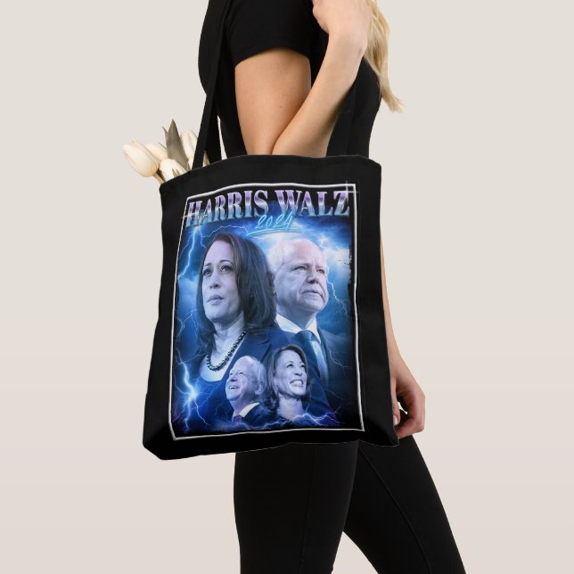 Bolso De Tela Harris Walz 2024 estilo retro 90 (Detalle)