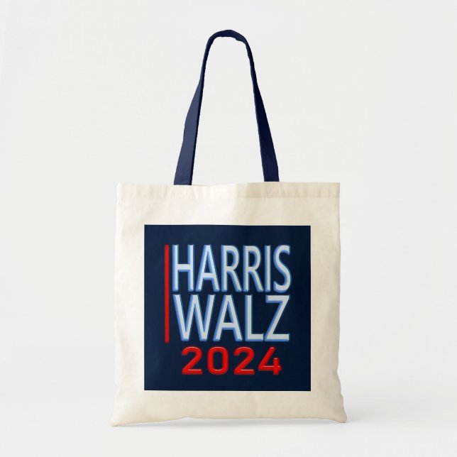 Bolso De Tela Harris Walz, elecciones presidenciales de 2024 (Frente)