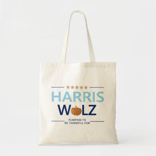 Bolso De Tela Harris Walz Halloween Calabaza para agradecer