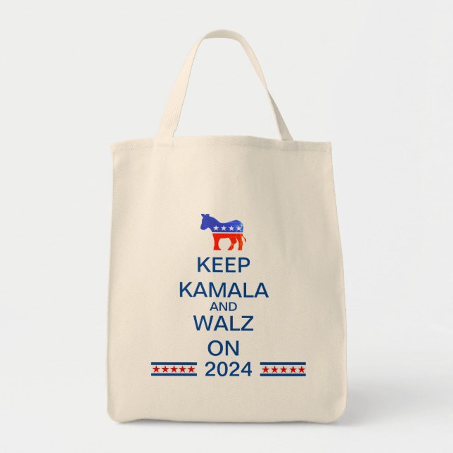 Bolso De Tela Harris y Walz 2024 Tote Bag (Frente)