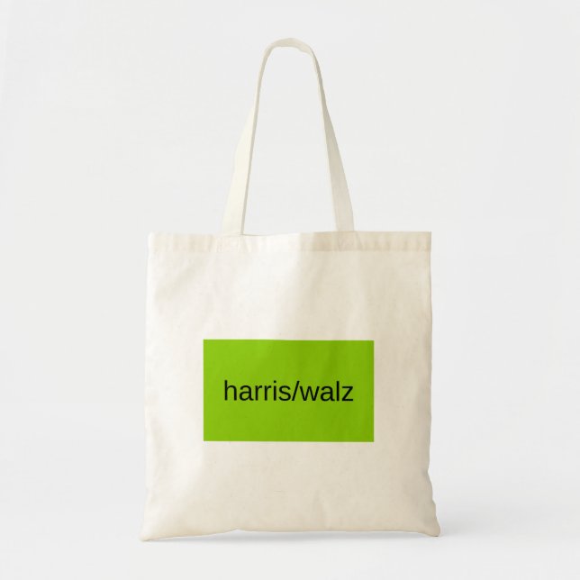 Bolso De Tela harris y walz verano de 2024 verde residencial (Frente)