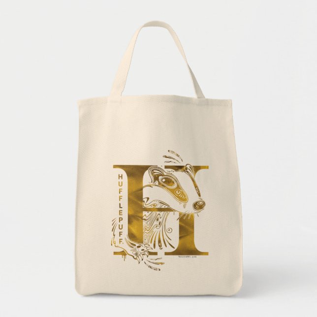 Bolso De Tela Harry Potter | Aguamenti Gráfico de HUFFLEPUFF™ (Frente)