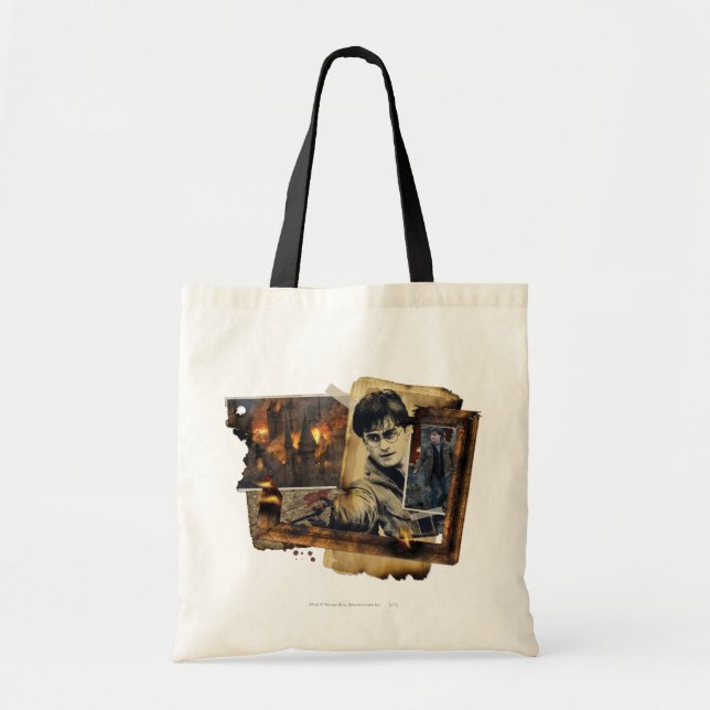 Bolso De Tela Harry Potter Collage 7 (Frente)
